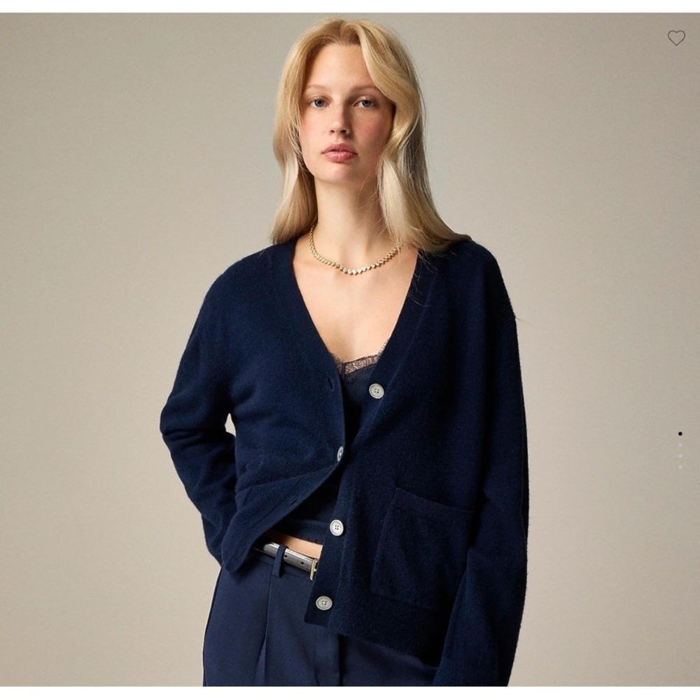 J CREW SIZE S Cashmere patch-pocket cardigan CB881 $228
